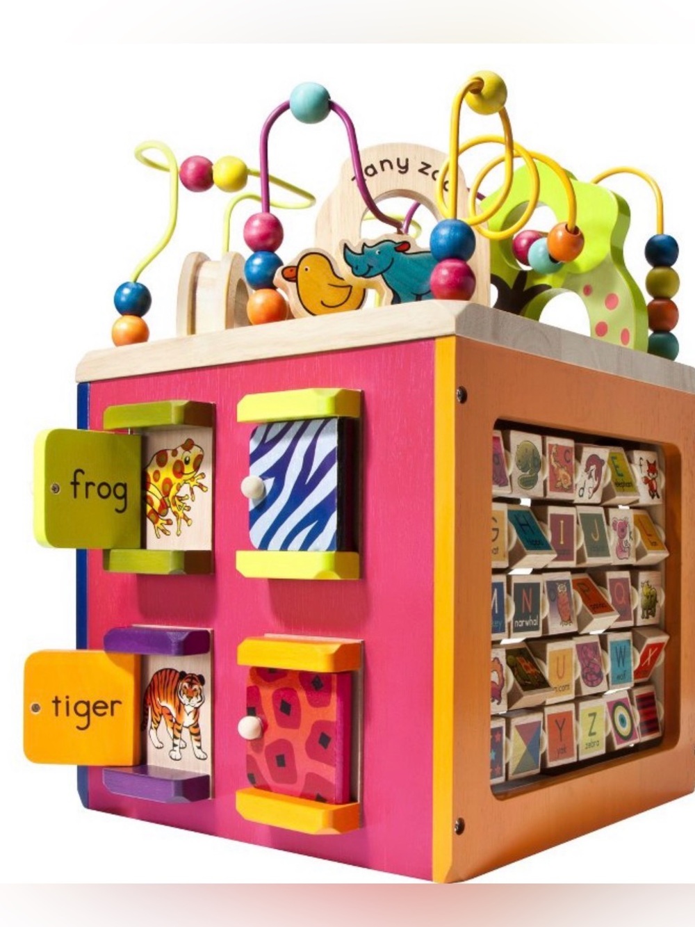 B toys Zany Zoo Wooden Multi-Activity Cube Toy
